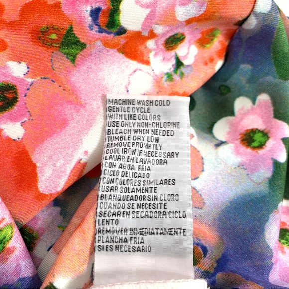 Madison Leigh Sheath Dress ~ Size 10 Floral Striped Multicolored Sleeveless - Picture 3 of 9